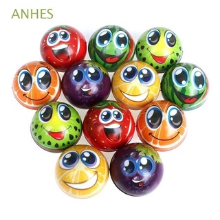 ANHES 6.3cm Stress Relief Ball Novelty Anti-Stress Ball Toys Squeeze Ball Smiley Face Hand Ball Toys Soft PU Children Decompression Kids Toys for Boys Kids