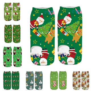 Calcetines De navidad/casuales/deportivos con estampado De santa claus/Rena 3D Para