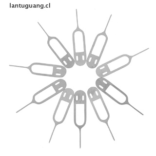 lantuguang: 10 piezas de aguja de acero inoxidable para tarjetas sim, herramienta de eliminación de la llave del pin [cl]