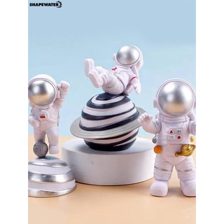 Shapewater Anti-fade miniatura adorno astronauta modelo de juguete decoración accesorios para decoración de escritorio (7)