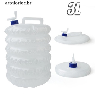 [Artglorioc] Bolsa De agua Portátil plegable Para acampar al aire libre 3l Br