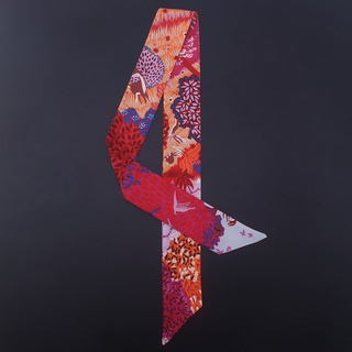 Nuevo diseño bufanda de las mujeres impresión bufanda de seda para señora cabeza bufanda de lujo marca pequeña corbata cintas bufandas