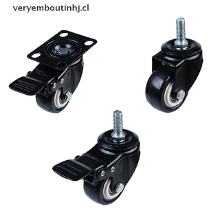 ruedas giratorias de poliuretano yang de 2 pulgadas resistentes con placa superior de 360 grados.
