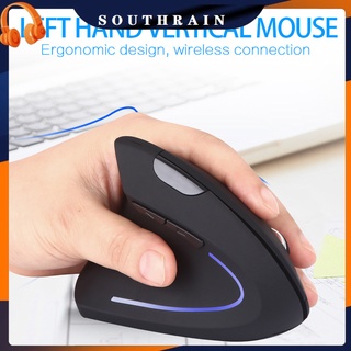 fulegan-usb mouse play 1600dpi 2.4ghz inalámbrico vertical ergonómico pc ratón para zurdo