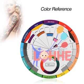 Lohhe guía De Pintura De Pigmento De tatuaje Para mezclar colores/tarjeta De rueda De color Para uñas arte