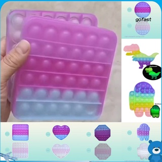 go-squeeze fidget juguete encantador cambio de color suave superficie dedo burbuja fidget brillante juguete para el entretenimiento