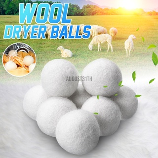 8 bolas de lana reutilizables naturales orgánicas suavizantes de tela de lavandería fina