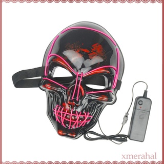 Divertida Máscara De Halloween Scary Skeleton Cosplay Disfraz Fiesta Brillante (7)