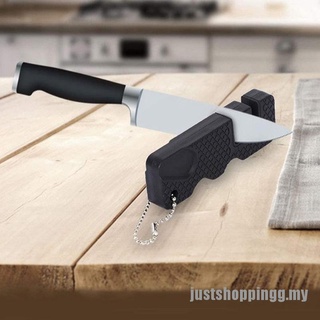 [JUST] Afilador de cuchillos de 2 etapas de piedra de afilado de cocina portátil accesorios al aire libre