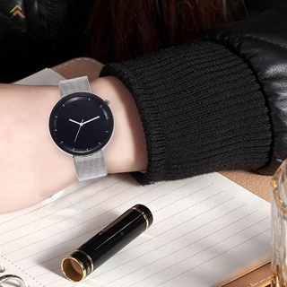 Fashion Watches Round Dial Mesh Alloy Strap Quartz Watch Korean Style Men Women Student Couple Watch