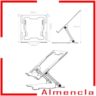[ALMENCLA] Soporte portátil ajustable multiángulo de Metal para portátil, soporte para el hogar, plata (2)