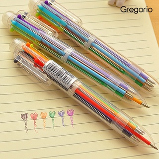 gretm - bolígrafo de tinta aceitosa (6 colores, 0,5 mm)