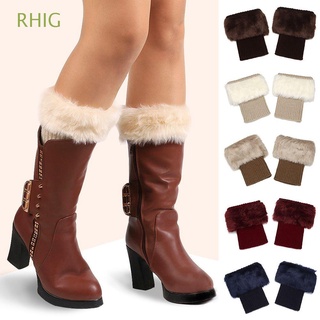 rhig moda calentadores de piernas calcetines de color sólido tejer botas calcetines mujeres nuevo invierno niñas botas calentadores/multicolor