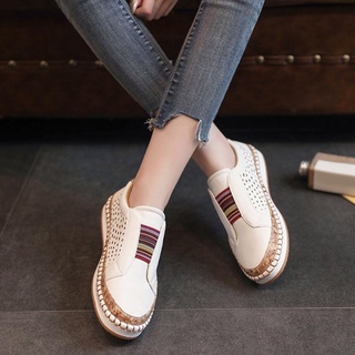 Y Women Breathable Hollow Out Flat Loafers Casual Sneakers Shoes Walking Shoes