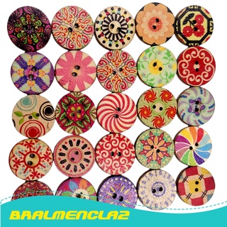 [Bralmencla2] paquete De 100 botones De madera Decorativas redondos Para Costura/manualidades De 20 mm