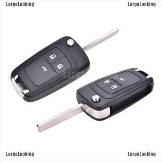 LargeLooking labio plegable 3 botones Flip llave remota Shell caso cubierta Fob para Chevrolet Cruze (1)