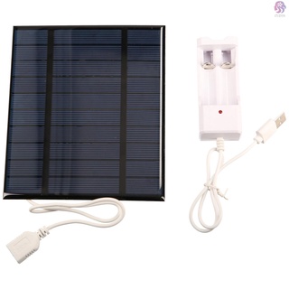 2.5W 5V 500mA Panel Solar Con USB Para Teléfono Móvil Ventilador 18650 Carga De Batería Portátil Cargador De Energía Policristalino Si