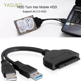 YASUKO Durable USB 3.0 a SATA SATA convertidor HDD Cable adaptador de alta velocidad para disco duro SSD HDD de 2.5" disco duro USB 3.0 práctico fácil Cable de unidad/Multicolor