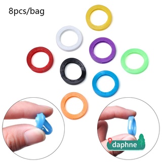 Daphne 8 pzs/juego De bolsas De silicona elásticas De colores aleatorios Topper estuche De llaves