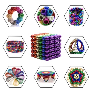 hfz 216pcs 3mm bolas magnéticas coloridas cubo alivio del estrés educación temprana rompecabezas juguete