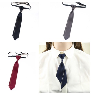 Pasado clásico corbata de los hombres de Color sólido lazos Pretied fina boda novio corbata clásico con correa elástica lazos (4)