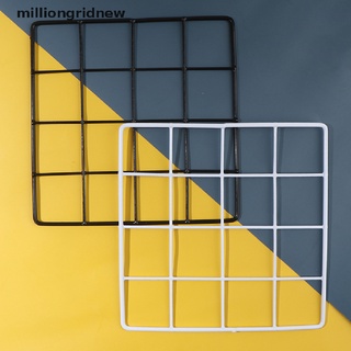 [milliongridnew] Square Modern Home Wall Art Decoration Iron Grid Photo Frame Postcards Mesh