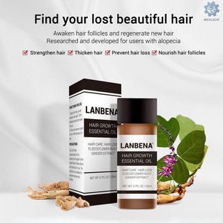 LANBENA 20ml esencia de crecimiento del cabello rápido potente cuidado del cabello aceite esencial tratamiento líquido prevenir la pérdida del cabello