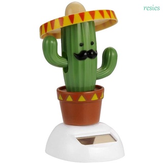 Resies coche ornamento salpicadero para regalo Solar Powered muñecas bailando Cactus Cactus juguete Solar/Multicolor