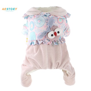ahstory_ Soft Texture Pet Jumpsuits Cute Puppy Cats Pajamas Clothes Costume Dress-up for Autumn (6)