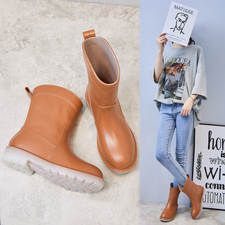 [promoción]botas de lluvia de moda para mujer/botas de lluvia de tubo alto transfronterizo de tubo medio antideslizante para adultos botas de lluvia zapatos de goma zapatos de plástico zapatos de agua botas de agua