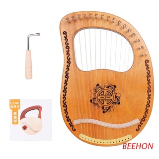 beehon instrumento musical portátil arpa 16 cuerdas chapa de madera maciza lira cuerda inst