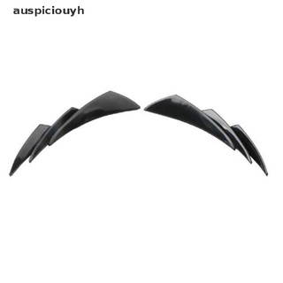 (auspiciouyh) 6 piezas parachoques delantero de coche divisor de labios aletas alerón cuerpo canards refit brillo negro a la venta
