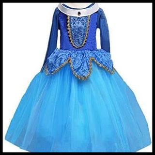 Aurora azul princesa vestido de niños disfraz de Cosplay
