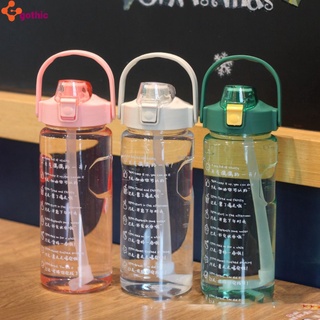 Botella de agua deportiva de 1500 ml con paja portátil de gran capacidad botellas de agua Fitness bicicleta taza de verano jarra de agua fría con marcador de tiempo XIXI