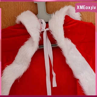 fiesta de navidad mujer disfraz de invierno cosplay año nuevo santa rojo con capucha capa capa