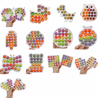 Push Pop it burbuja sensorial Fidget juguetes, empuje Pop burbuja Fidget sensorial juguete, silicona alivio del estrés juguete para niños adultos