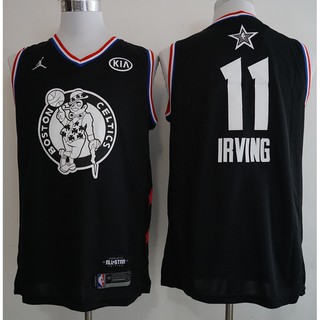 2021 all star new hombres NBA Boston Celtics #11 Kyrie Irving negro temporada regular camisetas de baloncesto
