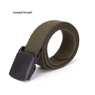 (auspiciouyh) hombres mujeres cinturón cintura casual llanura correas de lona correa cinturones en venta (6)