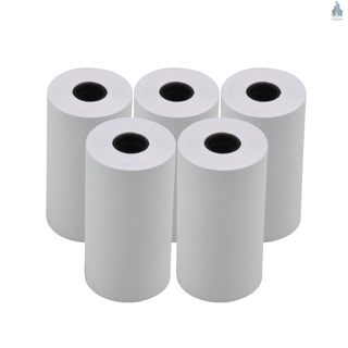 5pcs blanco blanco rollo de papel térmico 57x30mm/2.17x1.18in foto foto recibo memo impresión compatible con impresora de bolsillo impresora de fotos instantánea