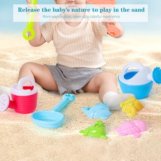[sudeyte] 1Set Sand Toys Ergonomic Design No Burr Bright Color Beach Sand Toys Set for Fun