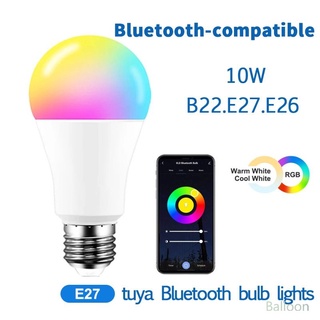 globo tuya bluetooth compatible con bombilla led inteligente e27/b22 rgb regulable app control 10w 1000lm bombillas led globo