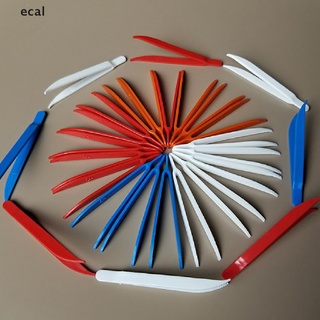 ecal 20pcs Disposable Tweezers Plastic Medical Small Beads Forceps for Jewelry Making CL (6)