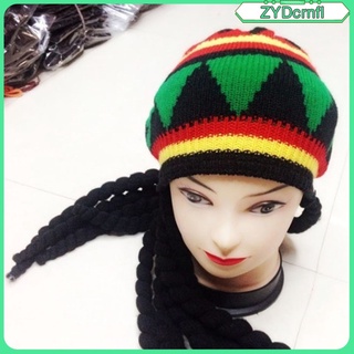 rasta sombrero reggae jamaican beanie dreadlock peluca de hierba disfraz de fiesta (2)