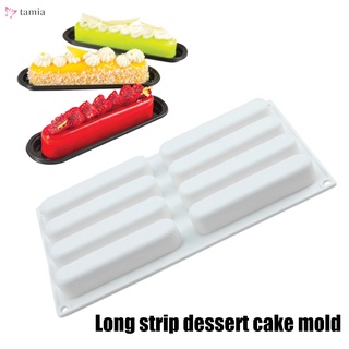 8-Cavity Chocolate Granola Cereal Energy Bar Mold Rectangle Silicone Mold For Chocolate Truffles Ganache Bread Brownie C (1)