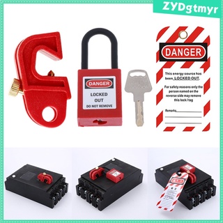 universal industrial mini interruptor de interruptor conjunto de bloqueo de 3 piezas de protección rojo