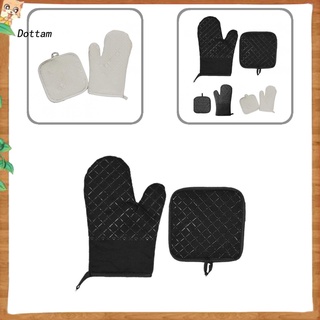 [Dt] Guantes para hornear de 3 colores engrosados para hornear guantes resistentes a las manchas para el hogar