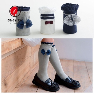 Sushen calcetines altos de punto hasta la rodilla/calcetines para adolescentes/dulces/calcetines de bebé/niños/calcetines suaves para niñas
