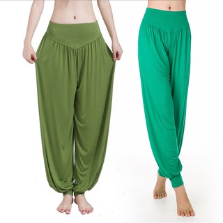 pantalones de yoga de las mujeres más el tamaño de bloomers danza yoga taichi pantalones de longitud completa zxcv