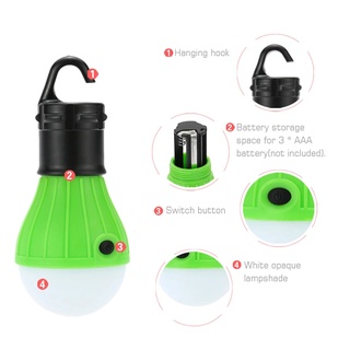 Mini Linterna Portátil De Emergencia/Bombilla De Luz Para Tienda De Campaña De Camping Con Pilas (5)