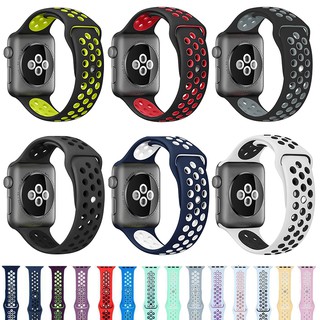 Colorido silicona Apple Watch banda para Nike iWatch Series 1/2/3/4/5 correa de reloj pulsera 44 mm 42 mm 40 mm 38 mm